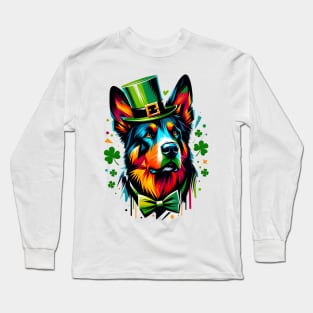 Beauceron in Graffiti for Saint Patrick's Day Long Sleeve T-Shirt